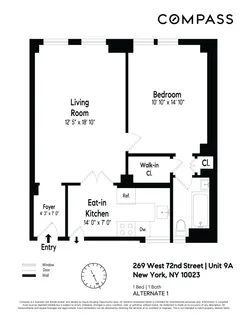 $648,000 | 269 West 72nd Street, Unit 9A | Upper West Side