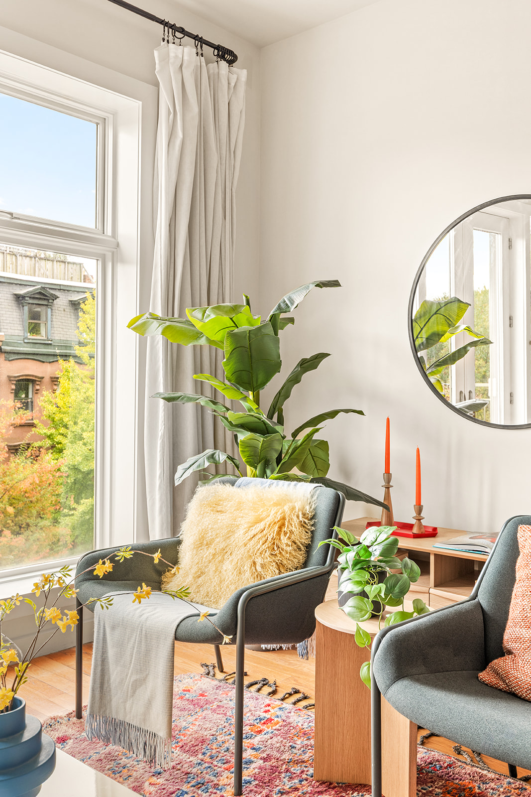 323 Greene Avenue, Unit 4A Brooklyn, NY 11238 - Photo 3 of 14 a living room with furniture and a large window