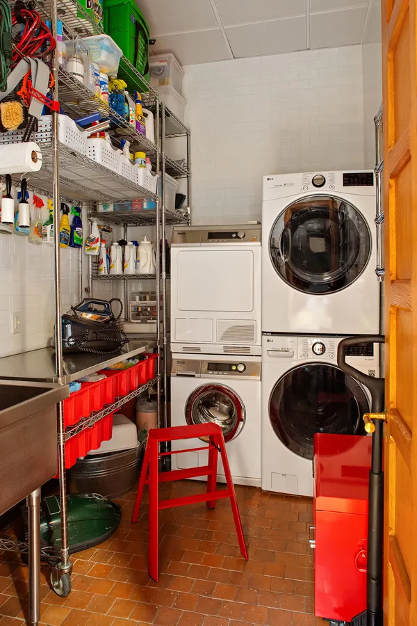 a view of storage and utility room
