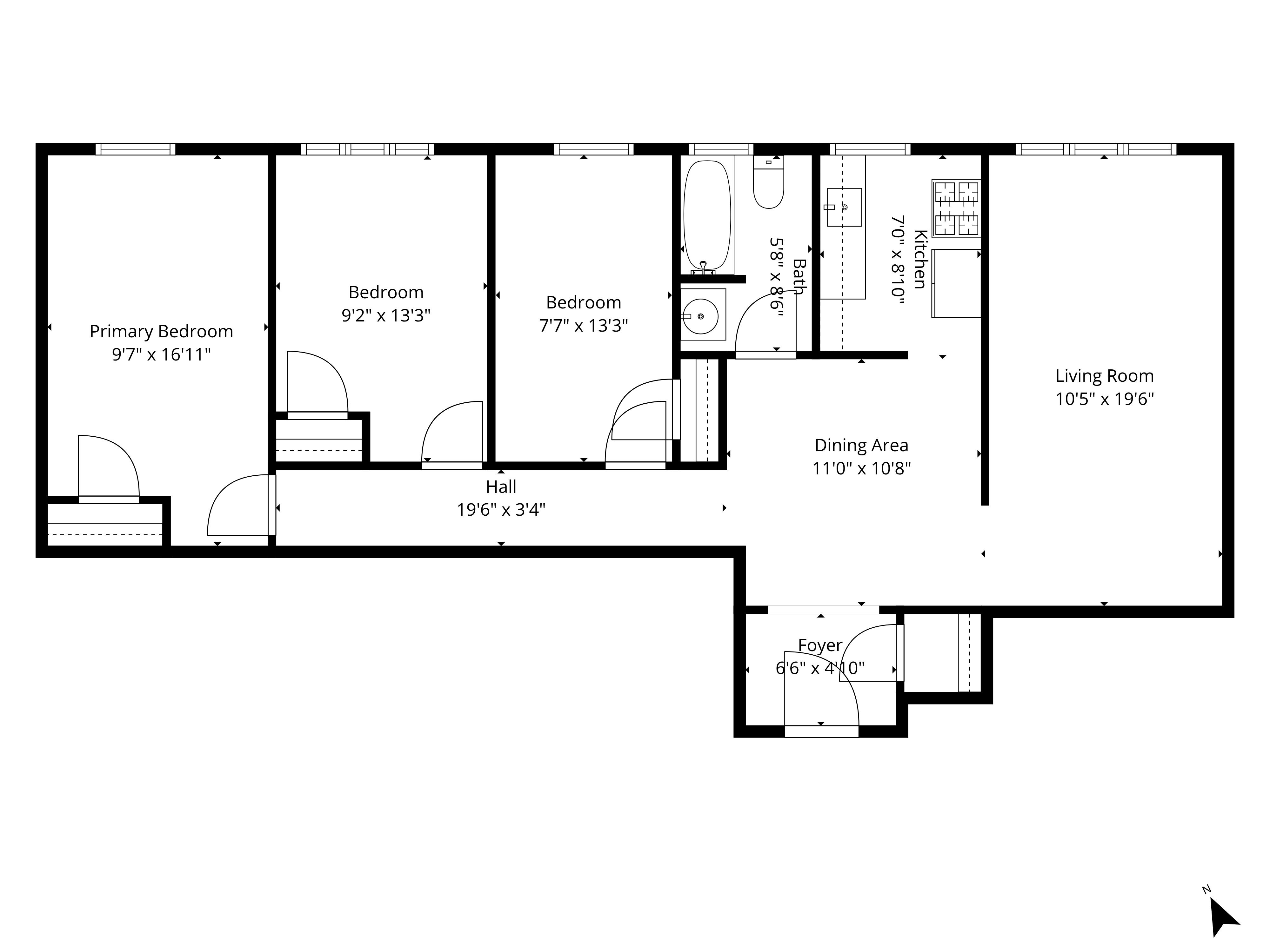 1809 Adam Clayton Powell Jr Boulevard, Unit 2D Manhattan, NY 10026 - Photo 15 of 15 a picture of a floor plan