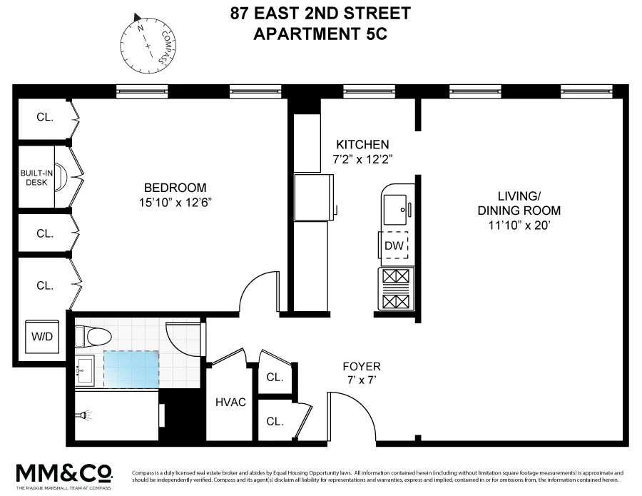 $5,995 | 87 East 2nd Street, Unit 5C | East Village