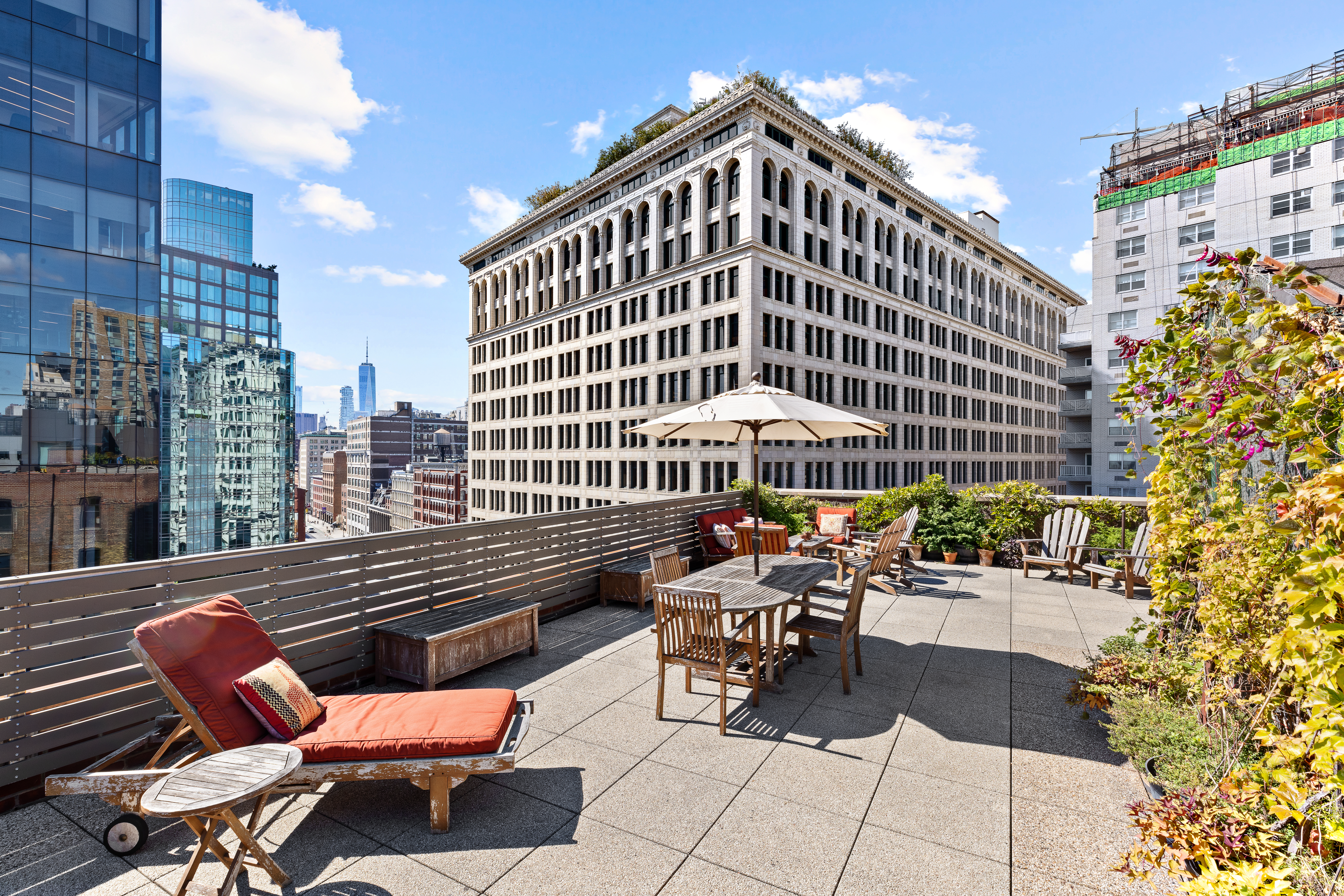 59 4th Avenue, Unit 8A Manhattan, NY 10003 - Photo 11 of 12 a view of a patio with couches table and chairs and potted plants