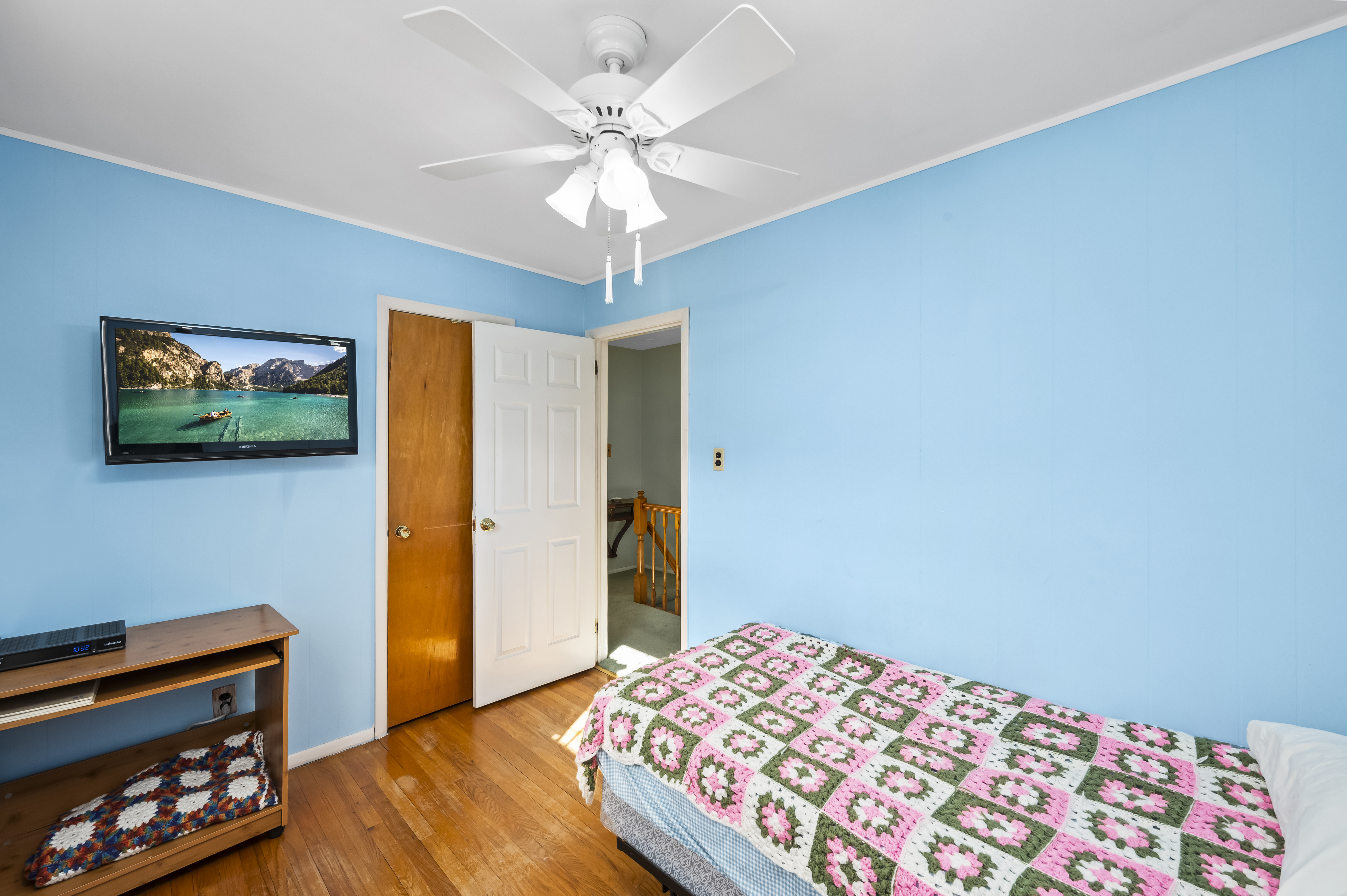 15 Area Place Staten Island, NY 10314 - Photo 13 of 27 a bedroom with a bed and a flat screen tv