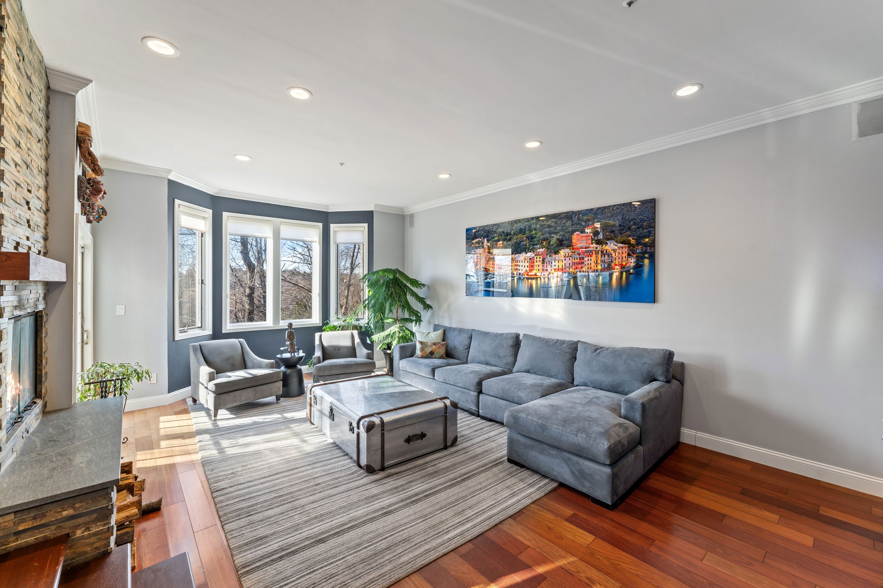 124 Boulder Ridge Road Scarsdale, NY 10583 - Photo 7 of 31 a living room with furniture and a wooden floor