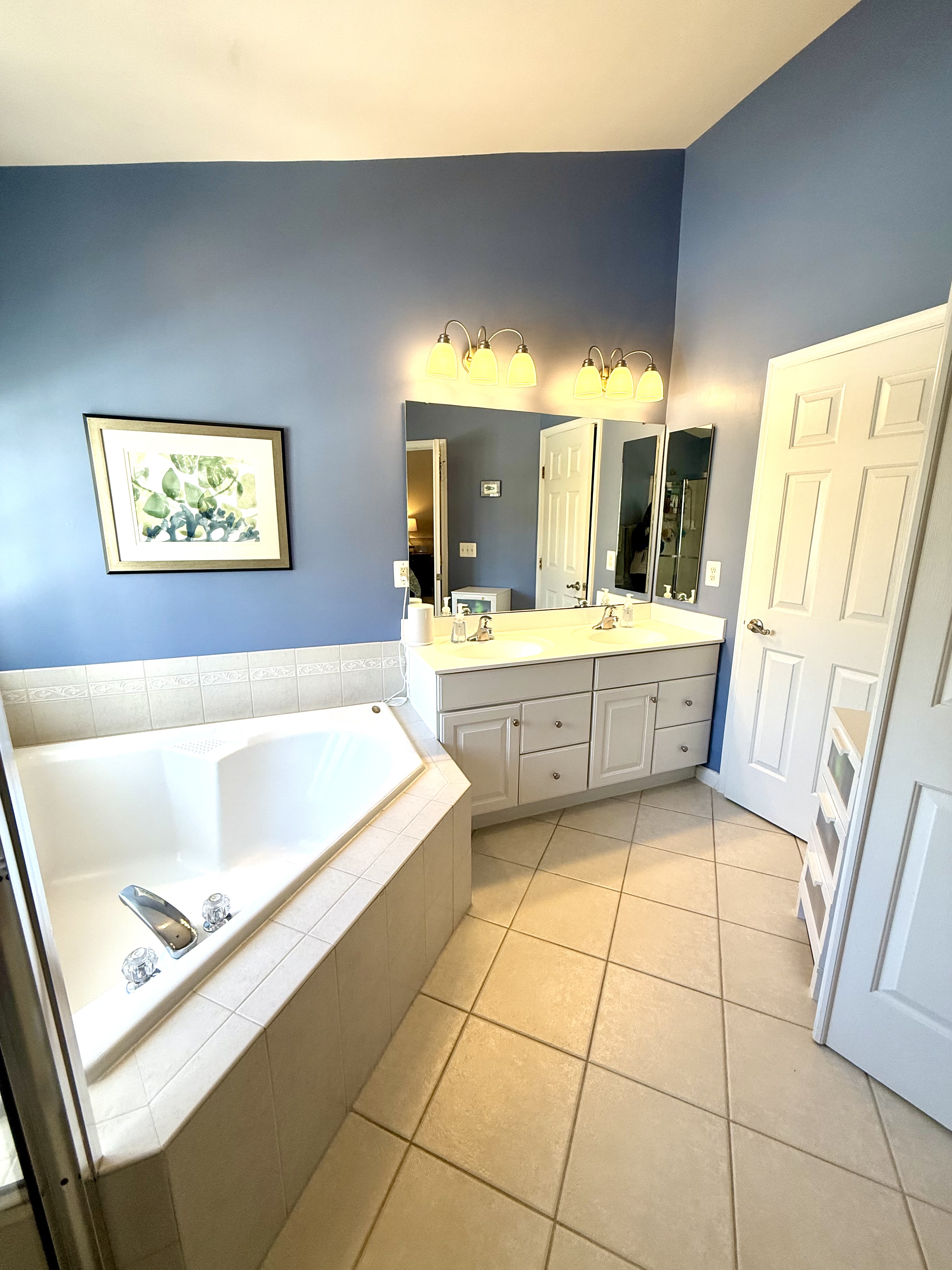 Address Upon Request Leesburg, VA 20176 - Photo 42 of 55 a bathroom with a tub a sink and a large mirror