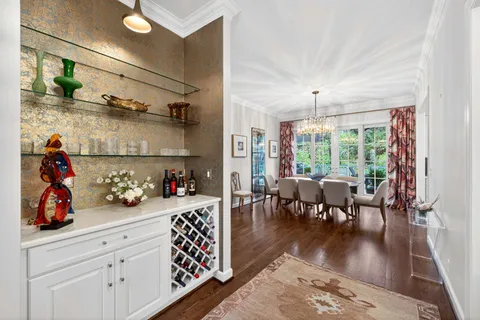 a kitchen with lots of counter top space