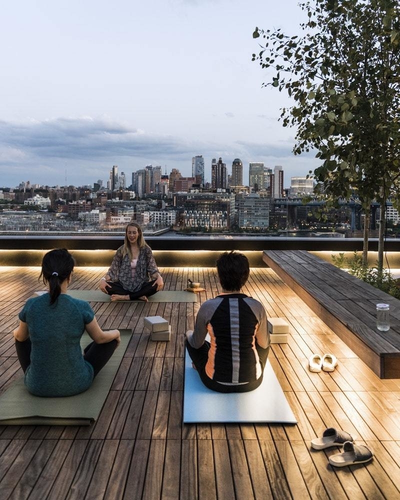 275 South Street, Unit 7 Manhattan, NY 10002 - Photo 12 of 17 a view of a roof deck with couches and wooden floor