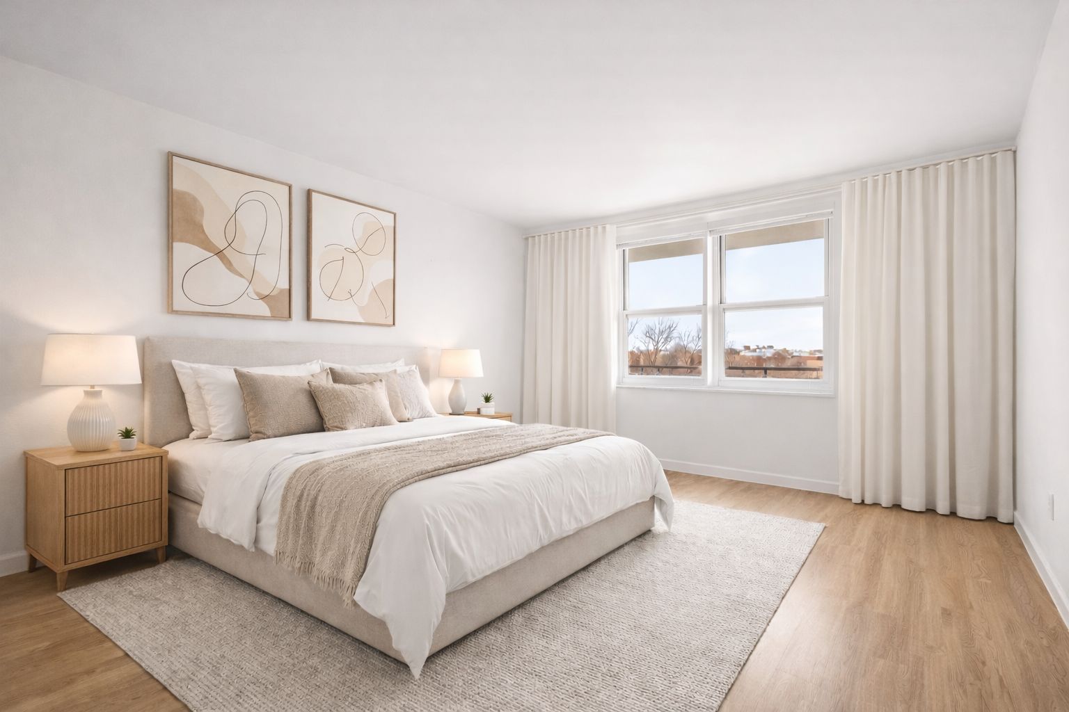 35-50 85th Street, Unit 9J Queens, NY 11372 - Photo 9 of 16 a bedroom with a bed and a window