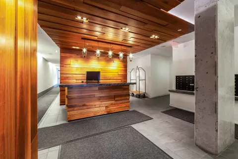 a view of terrace with seating space and stairs