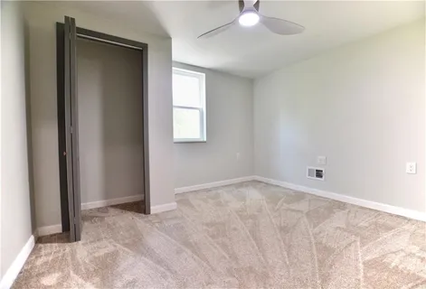 an empty room with a window