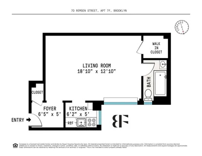 $410,000 | 70 Remsen Street, Unit 7F | Brooklyn Heights