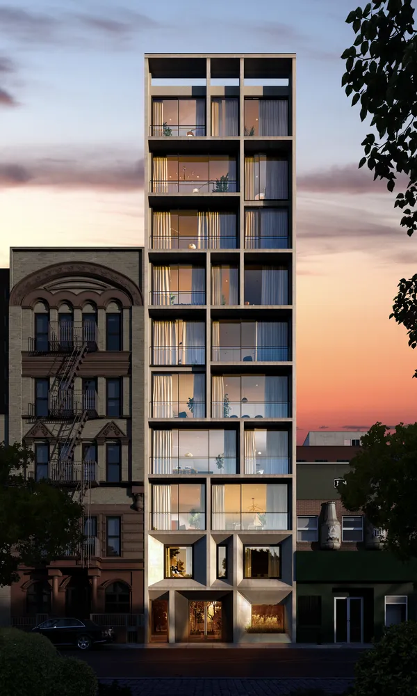 a view of a city that has tall buildings and a lot of windows