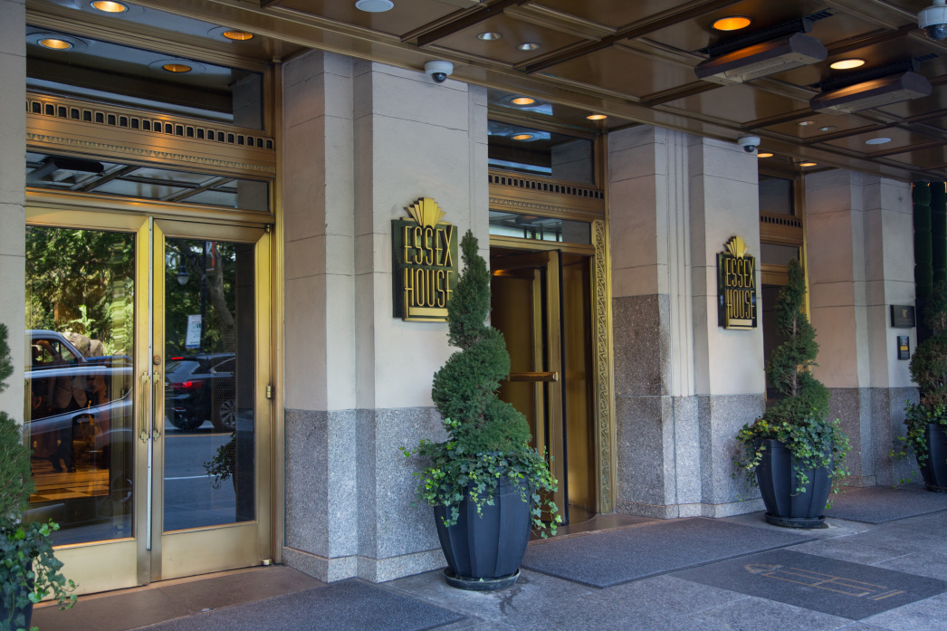 160 Central Park South, Unit 2307 Manhattan, NY 10019 - Photo 12 of 14 a view of a porch with potted plants