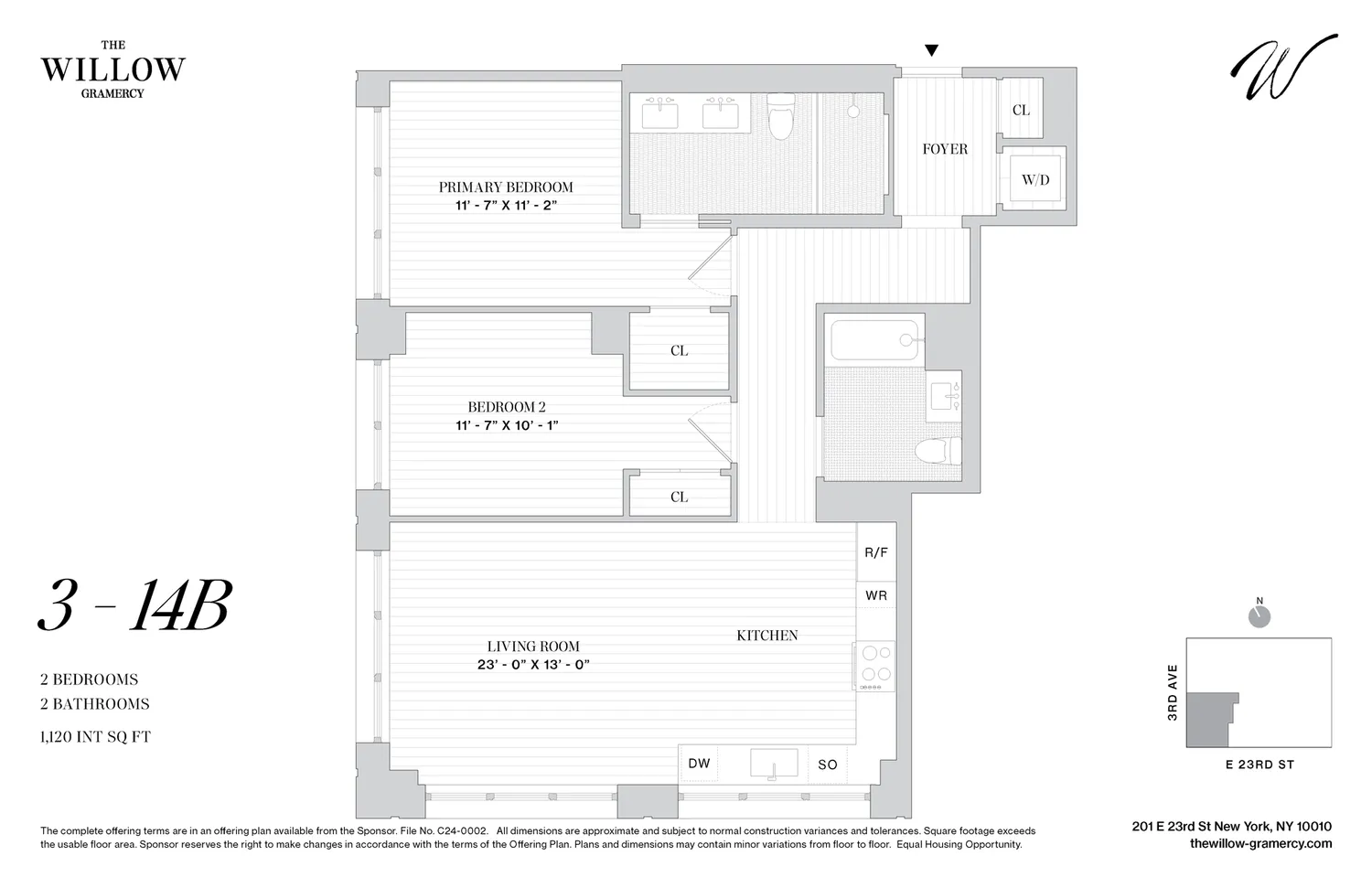 $2,275,000 | 201 East 23rd Street, Unit 4B | Gramercy