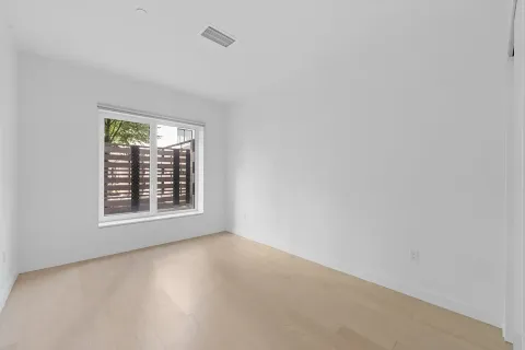 an empty room with a window