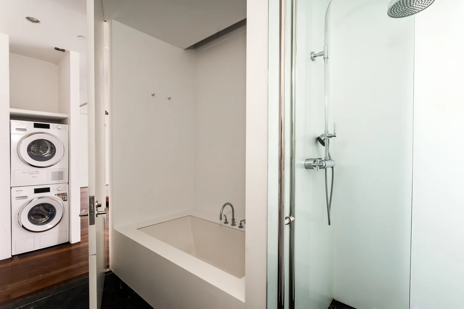 a view of a building with a street