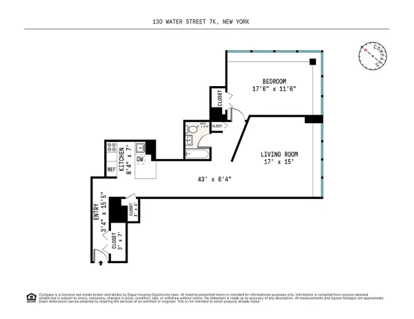 $699,000 | 130 Water Street, Unit 7K | Financial District