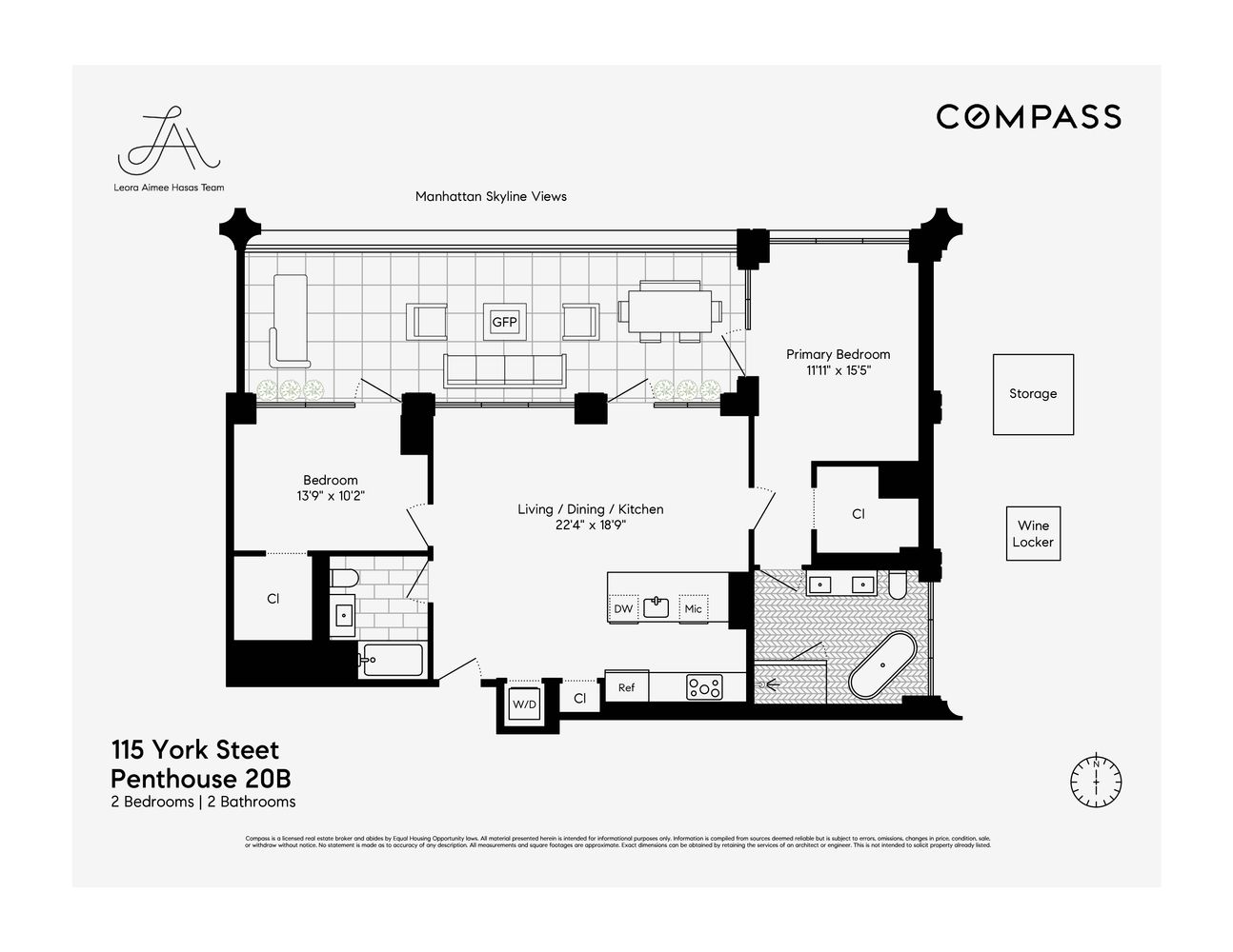 $3,995,000 | 115 York Street, Unit PH20B | DUMBO