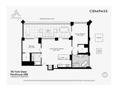$3,995,000 | 115 York Street, Unit PH20B | DUMBO