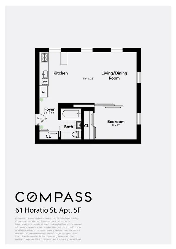 $995,000 | 61 Horatio Street, Unit 5F | West Village