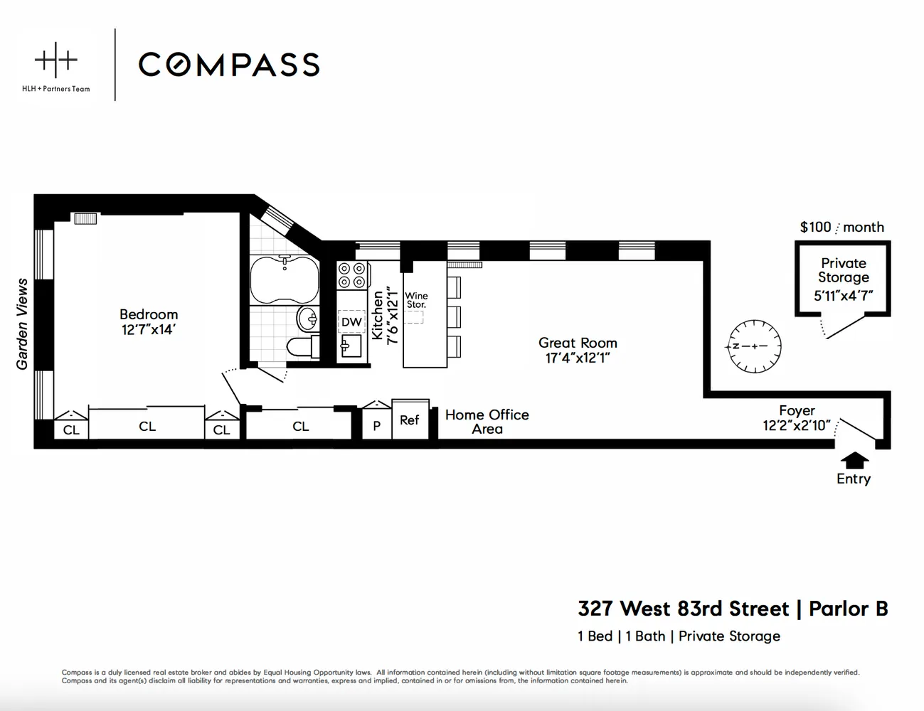 $4,500 | 327 West 83rd Street, Unit PARLOR B | Upper West Side