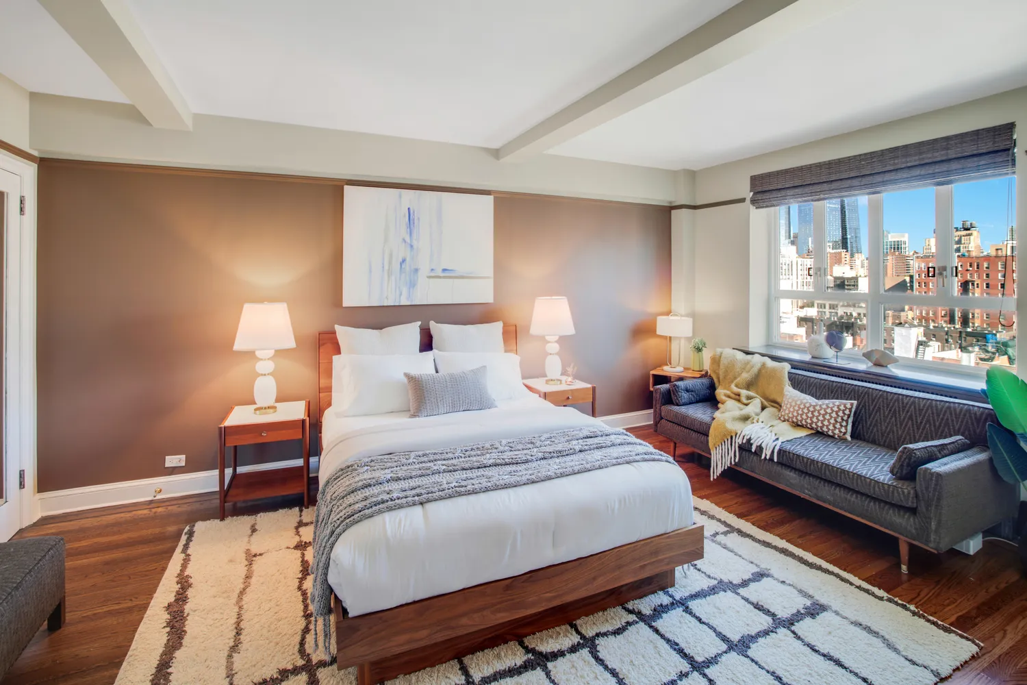 a view of a city from a window