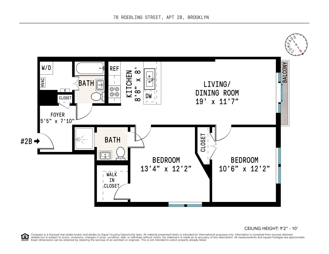 $6,500 | 78 Roebling Street, Unit 2B | Williamsburg