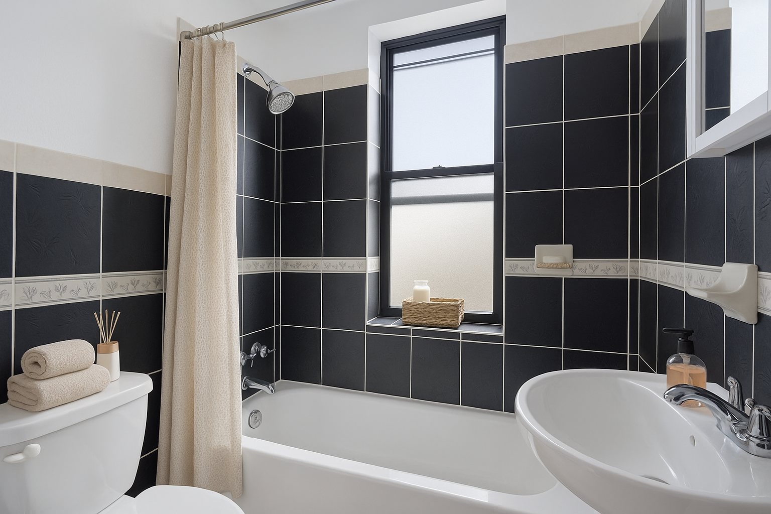 237 West 135th Street, Unit 5E Manhattan, NY 10030 - Photo 7 of 9 a bathroom with a bathtub a toilet a sink and shower