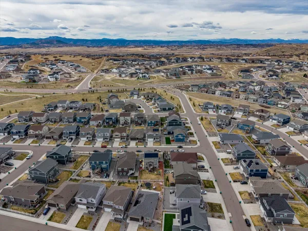 an aerial view of a city