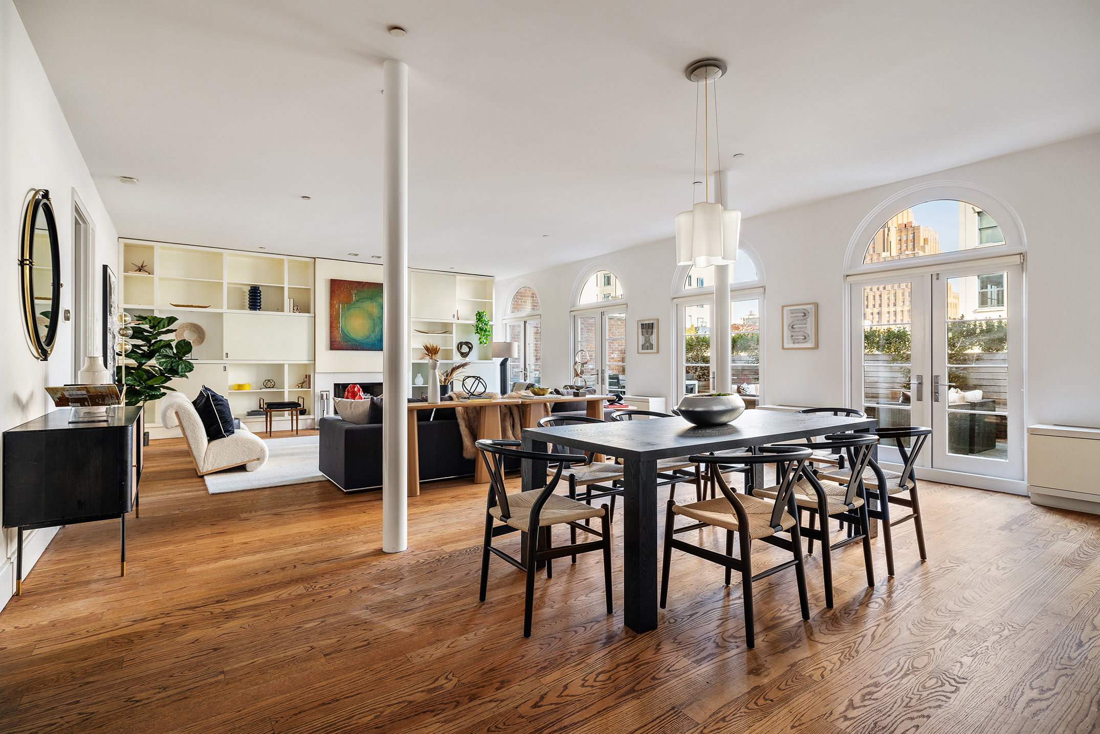 41 Warren Street, Unit 6 Manhattan, NY 10007 - Photo 5 of 23 a view of a a dining room with furniture window and wooden floor