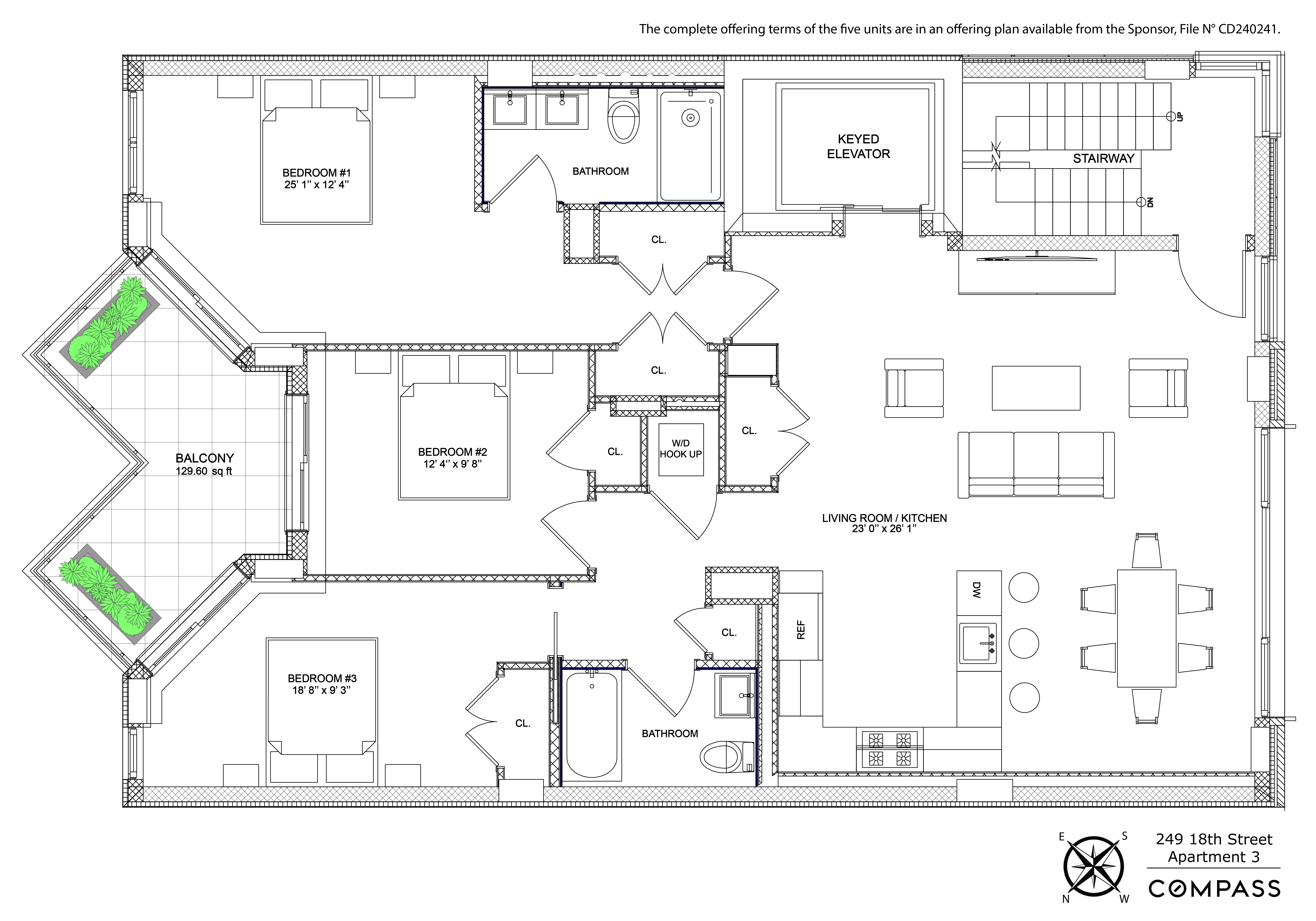 249 18th Street, Unit 3 Brooklyn, NY 11215 - Photo 14 of 14 a black and white photo of a living room