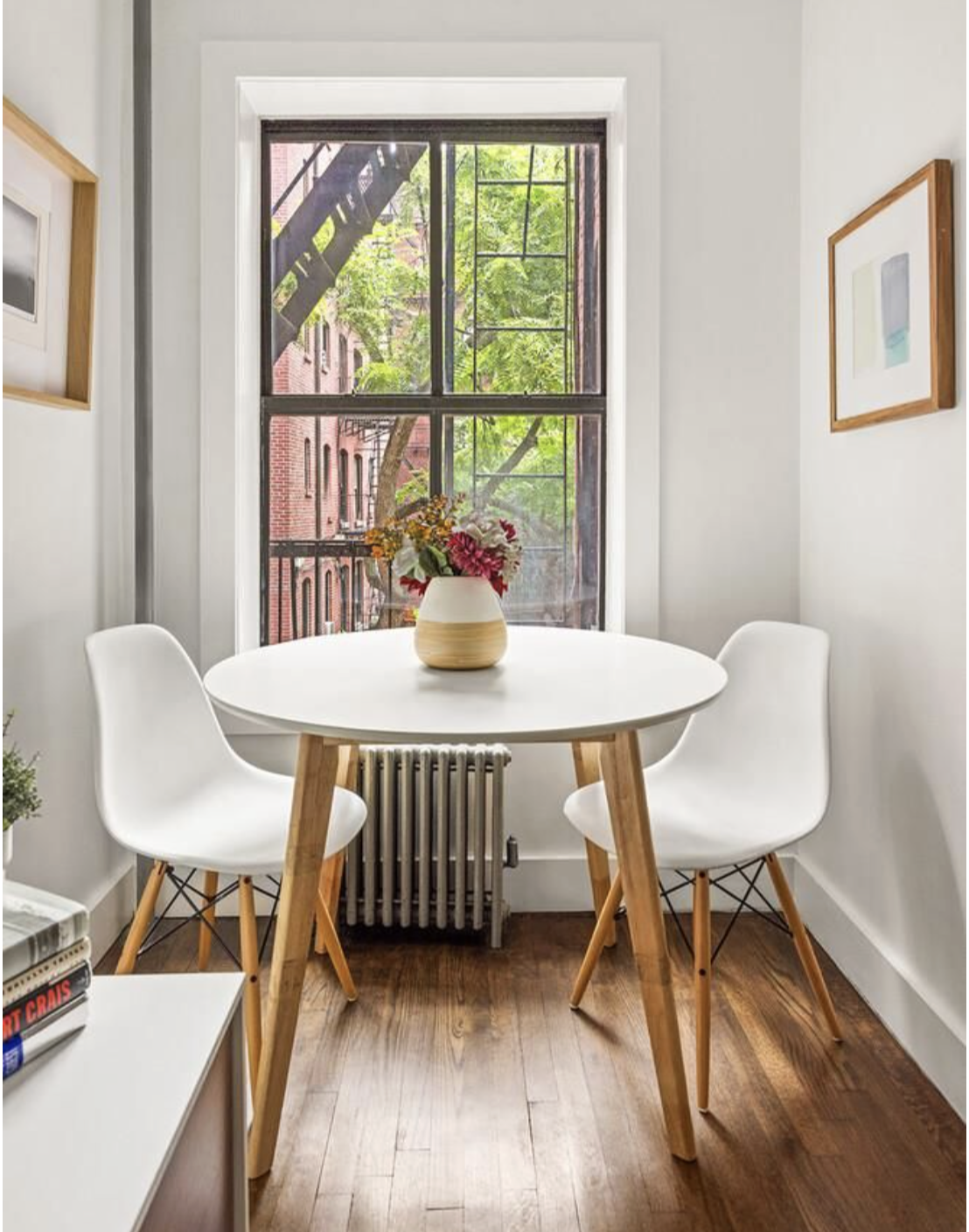 443 Hicks Street, Unit 2E Brooklyn, NY 11201 - Photo 3 of 12 a view of a dining room with furniture window and wooden floor