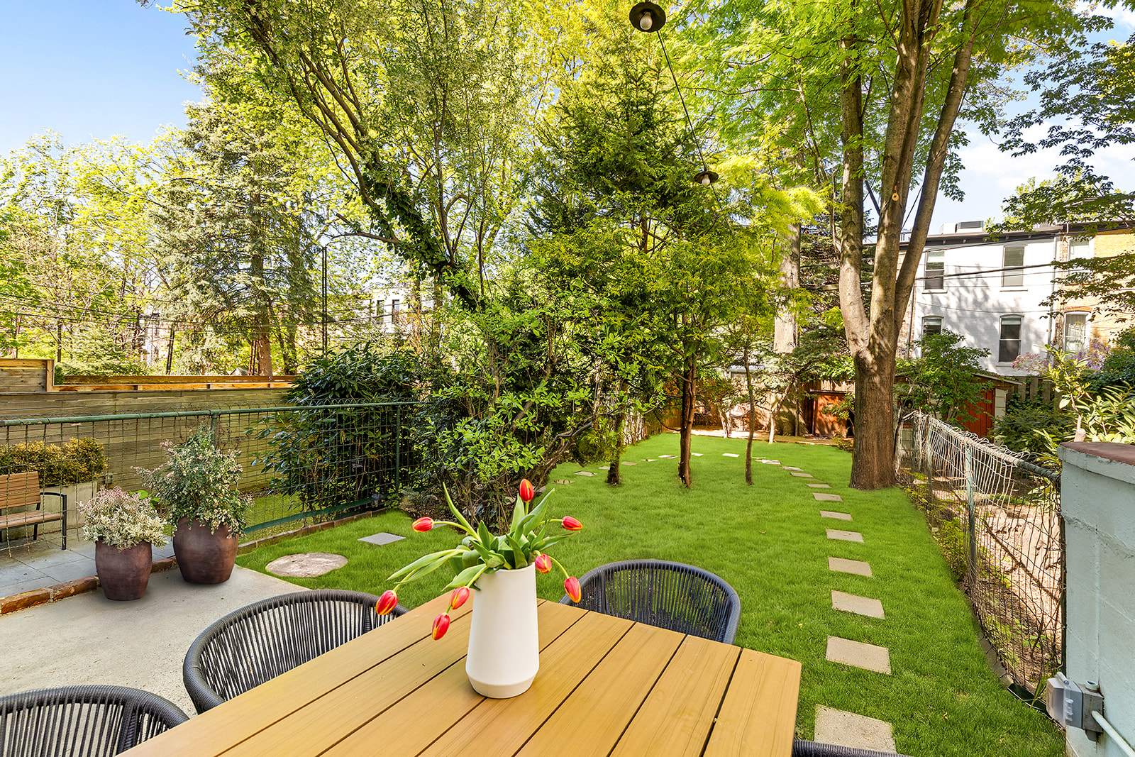 467 11th Street Brooklyn, NY 11215 - Photo 12 of 14 a view of a chairs and table in patio next to a yard