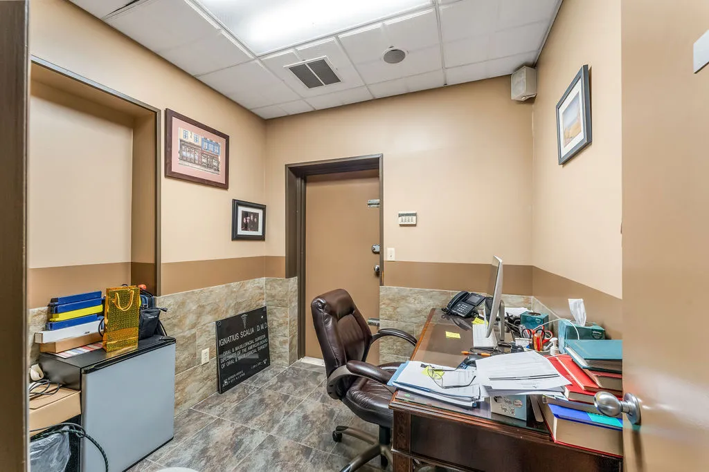 a picture of a bench in a building