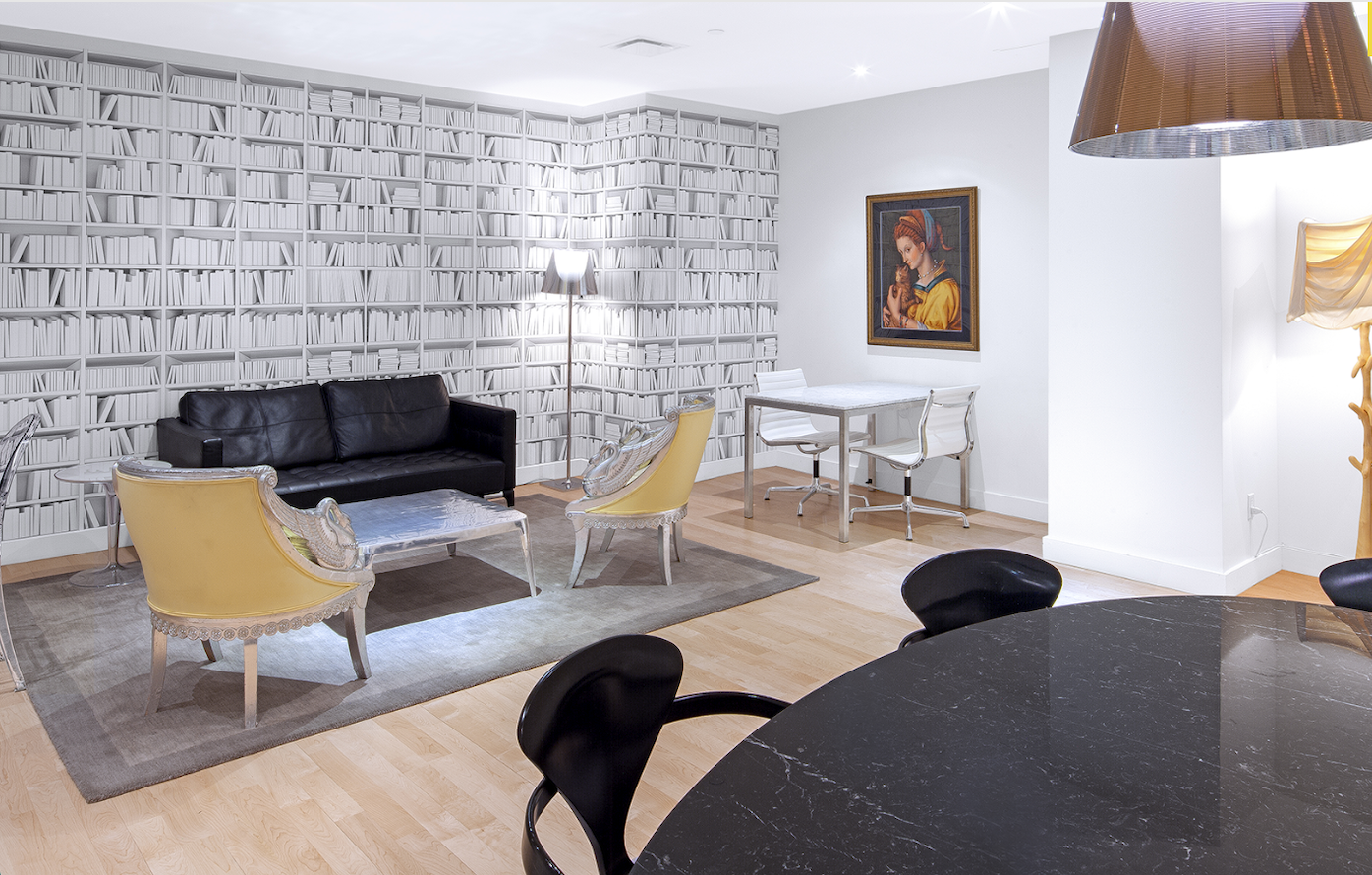 15 Broad Street, Unit 2300 Manhattan, NY 10005 - Photo 31 of 36 a living room with furniture and a rug
