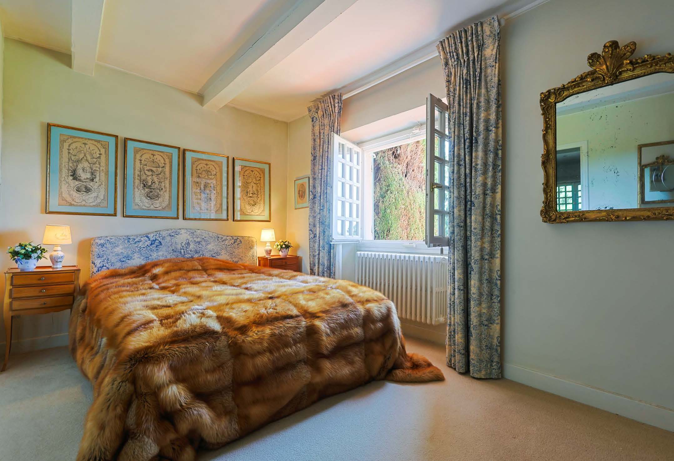 Le Vieux Moulin Provence-Alpes-Côte d’Azur, undefined 83630 - Photo 15 of 21 a bedroom with a bed and painting on the wall