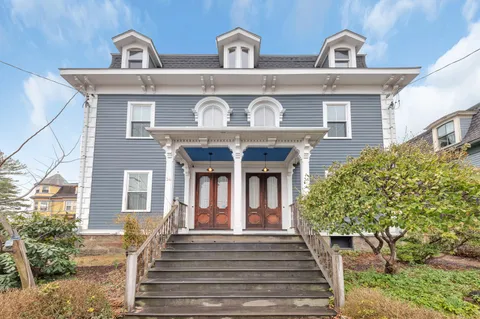 a front view of a house