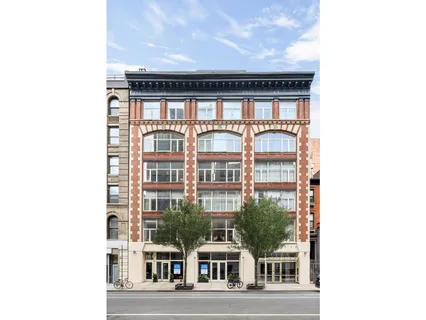 a front view of a building