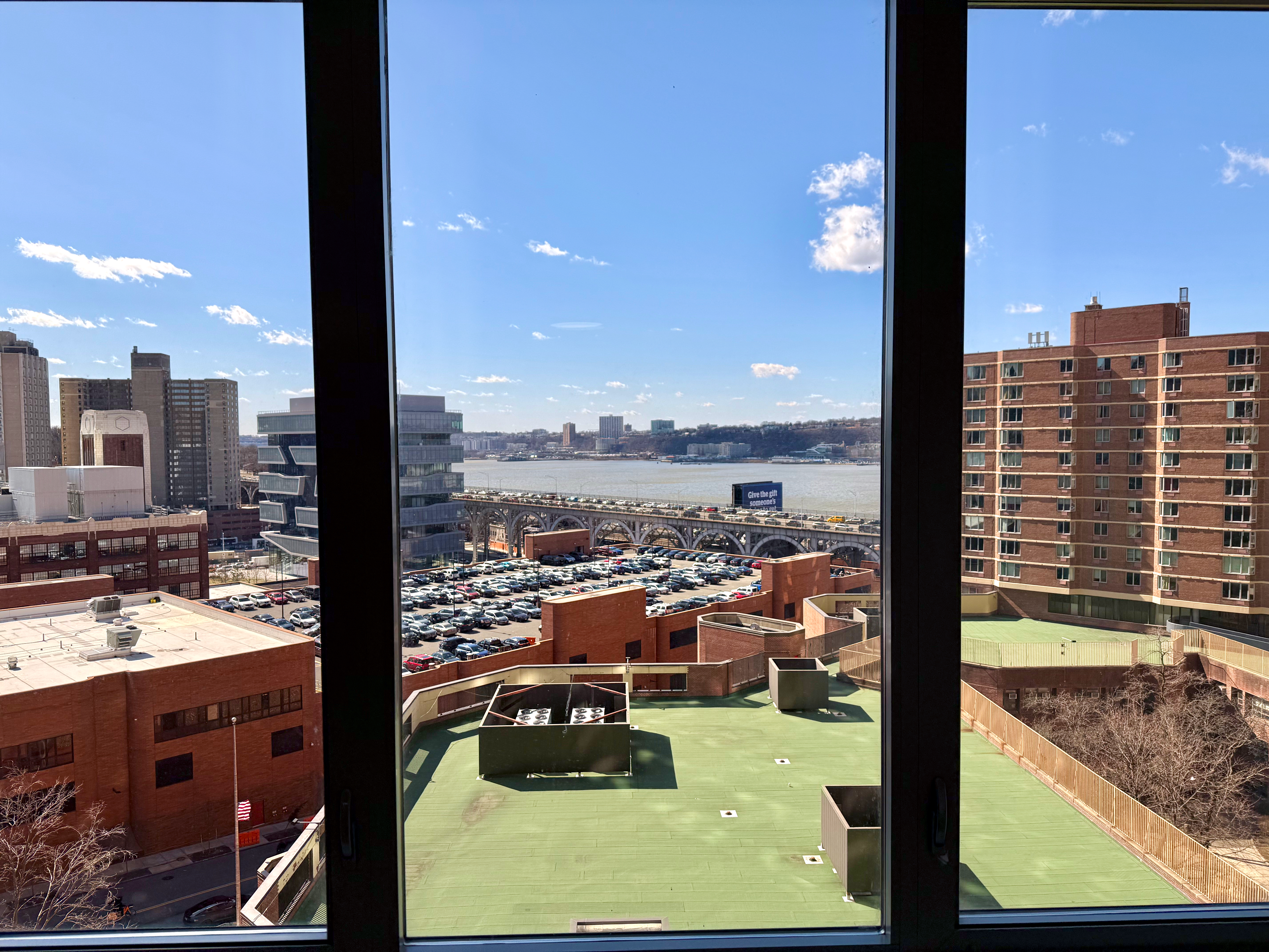 a view of a city from a terrace