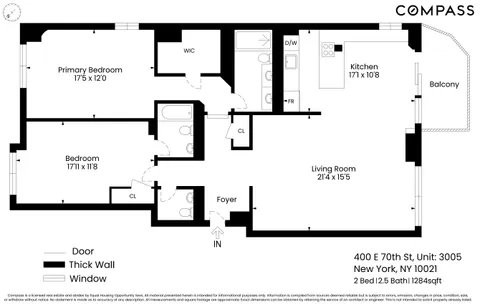 $2,099,000 | 400 East 70th Street, Unit 3005 | Lenox Hill