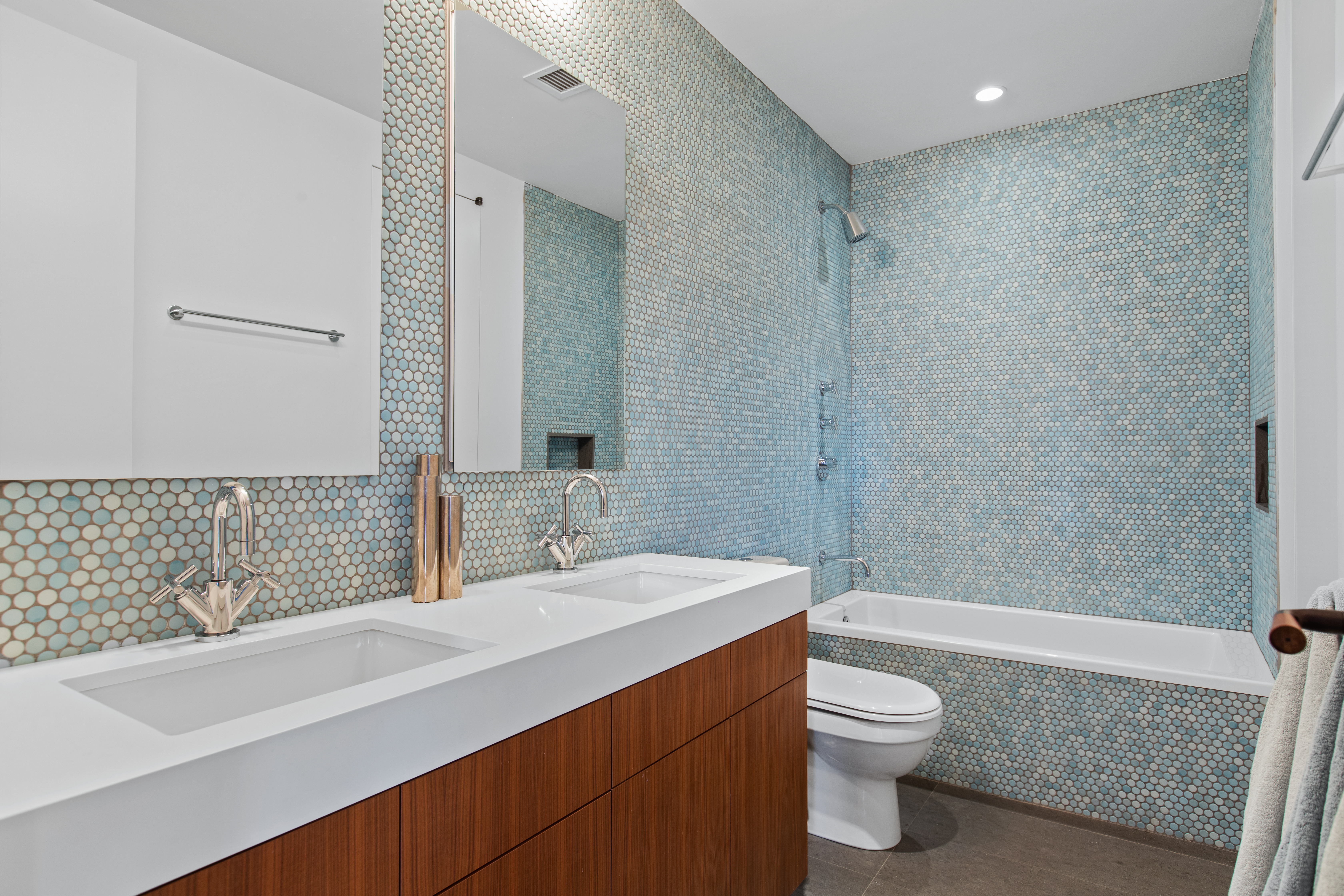 440 Van Brunt Street Brooklyn, NY 11231 - Photo 21 of 33 a bathroom with a sink a toilet and shower