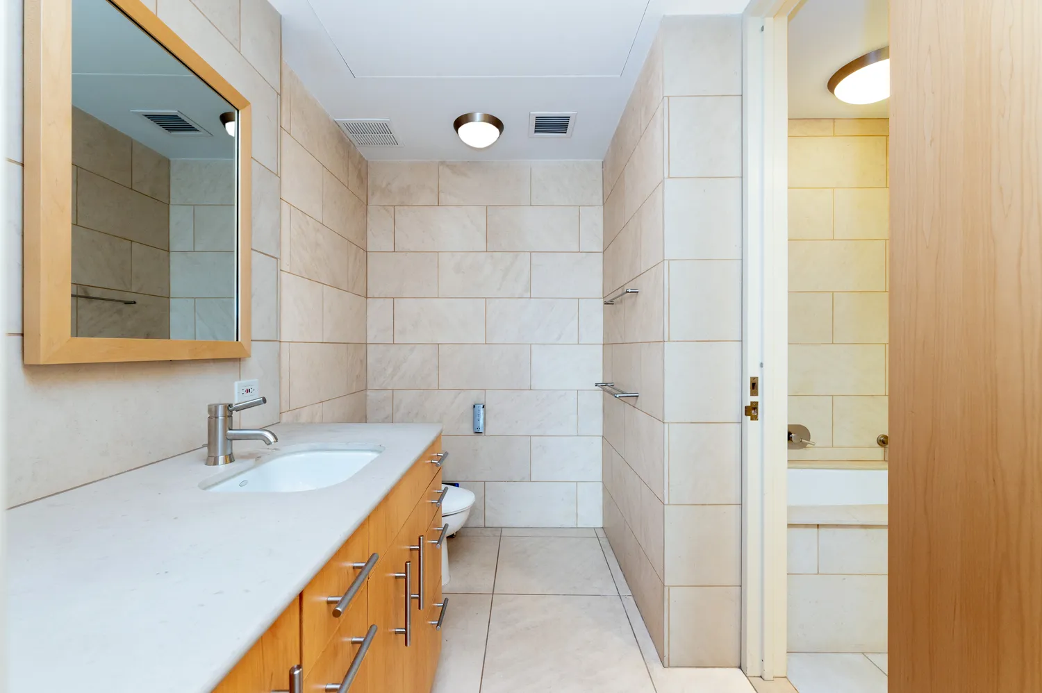 a view of a balcony with city view