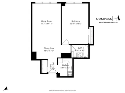 $570,000 | 185 Hall Street, Unit 1607 | Clinton Hill