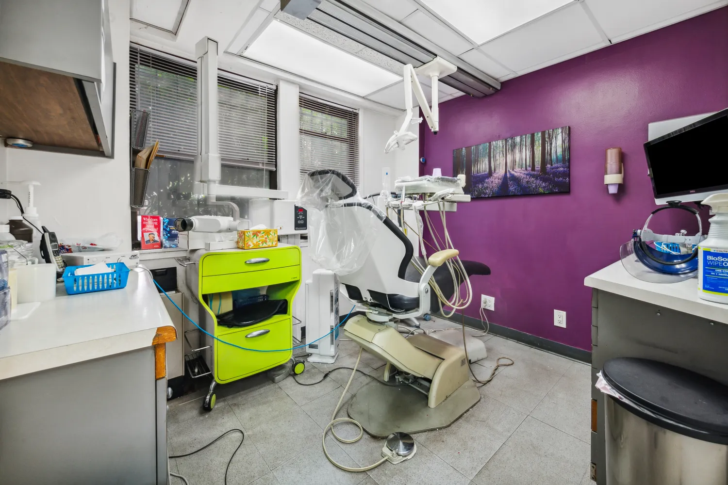 a room with musical instruments and air hockey table