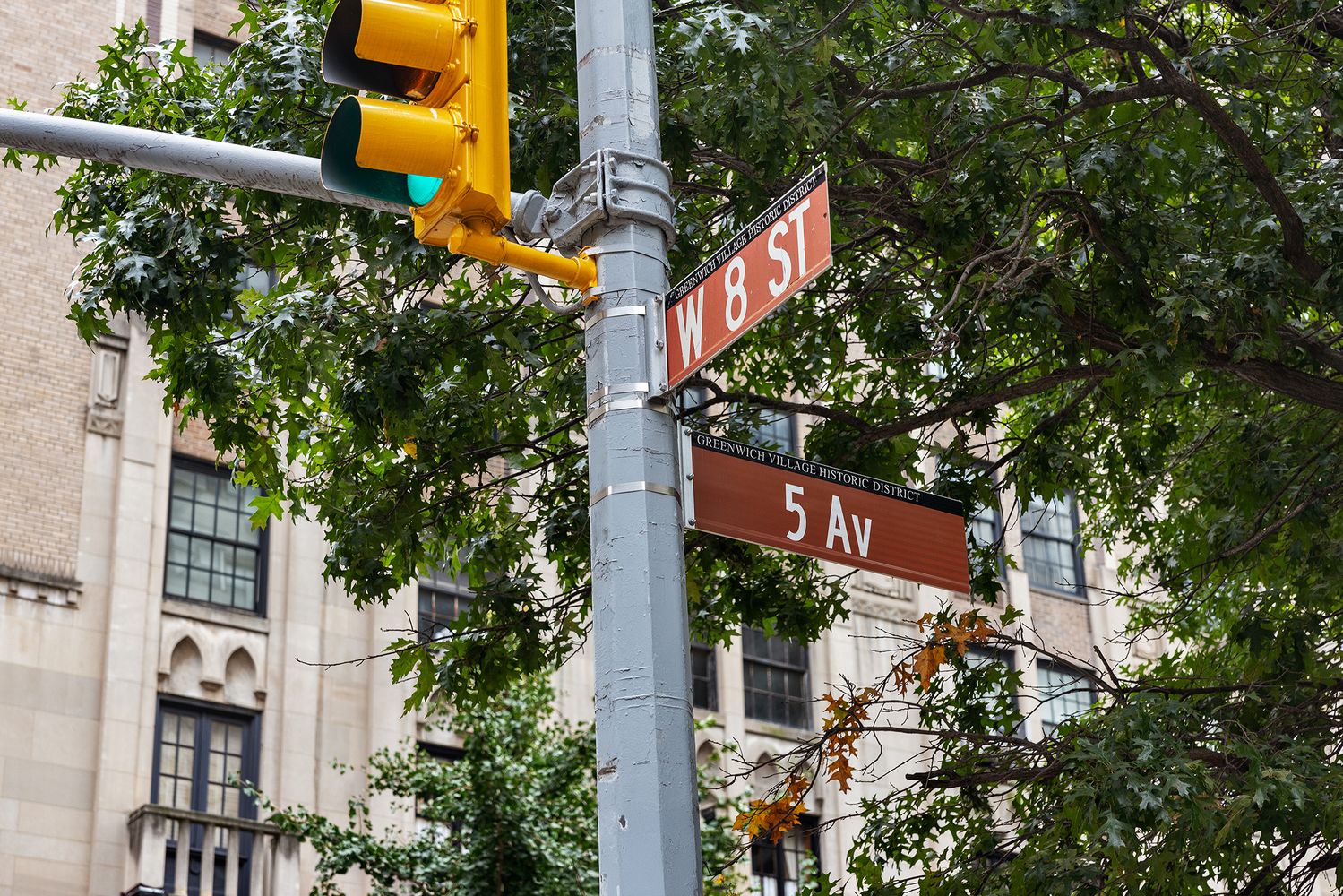 a street sign on a pole on a street