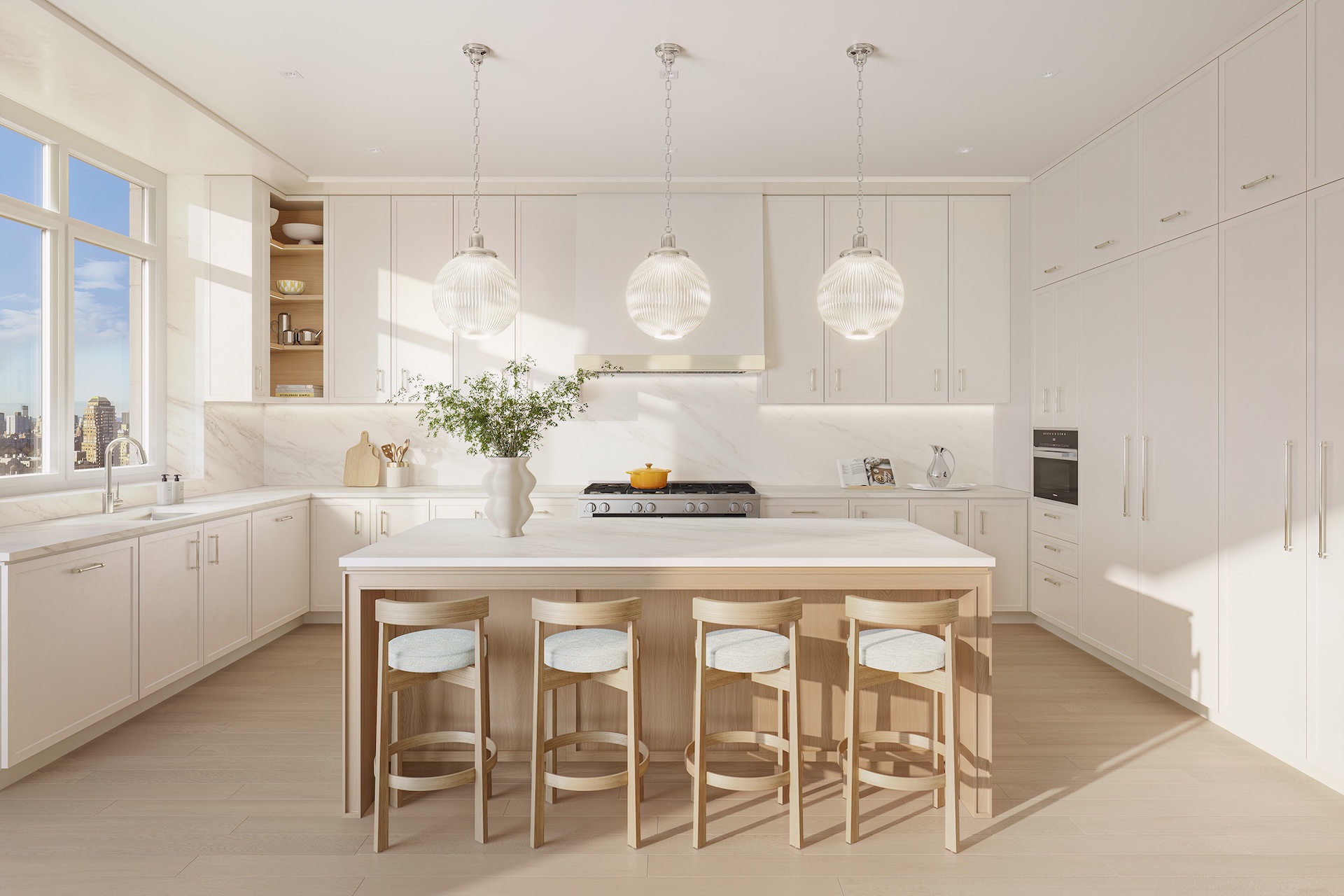 255 East 77th Street, Unit 28B Manhattan, NY 10075 - Photo 3 of 25 a kitchen with a table and chairs in it