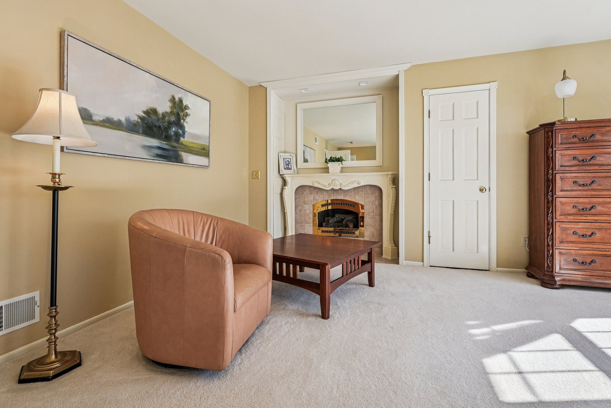 905 Kip Lane Neshanic Station, NJ 08853 - Photo 34 of 50 a living room with furniture and a fireplace