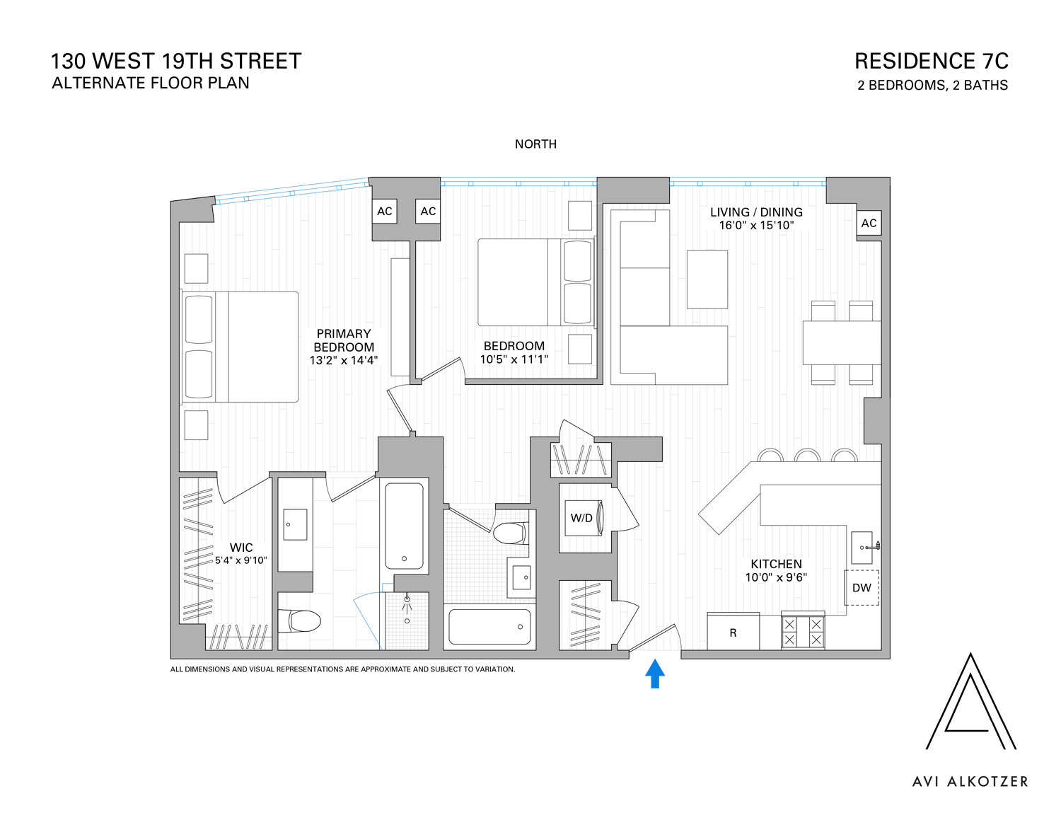 130 West 19th Street, Unit 7C Manhattan, NY 10011 - Photo 12 of 13 a picture of a floor plan