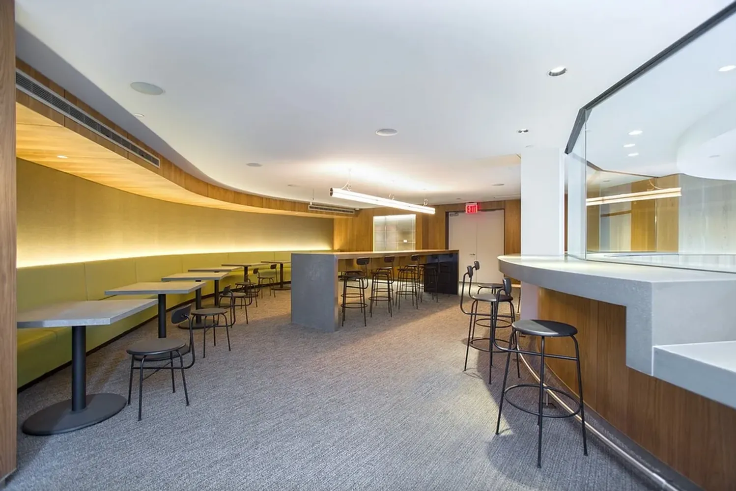 a view of a room with chairs