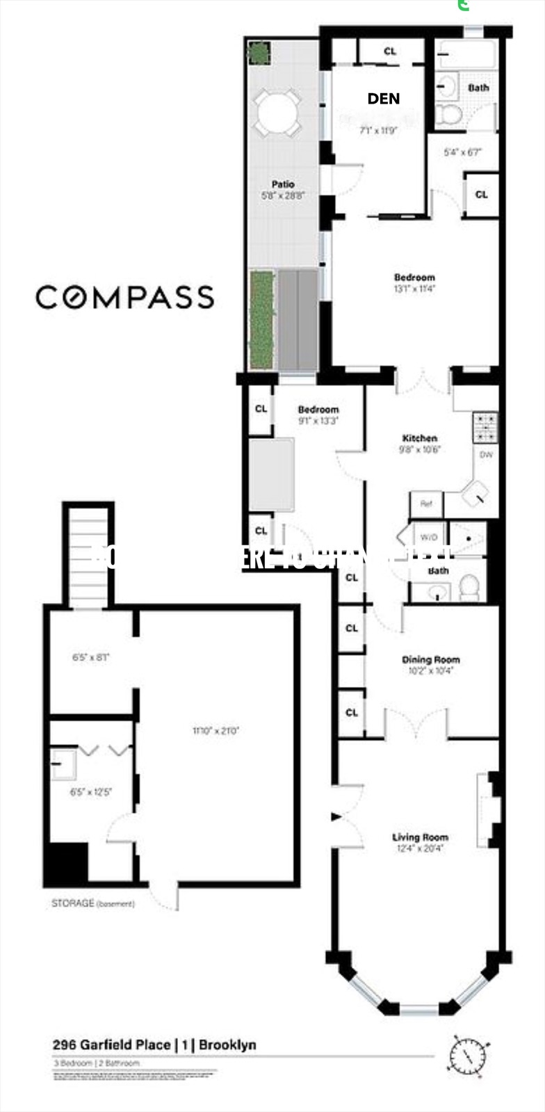 296 Garfield Place, Unit GARDEN Brooklyn, NY 11215 - Photo 12 of 12 a picture of a bathroom view